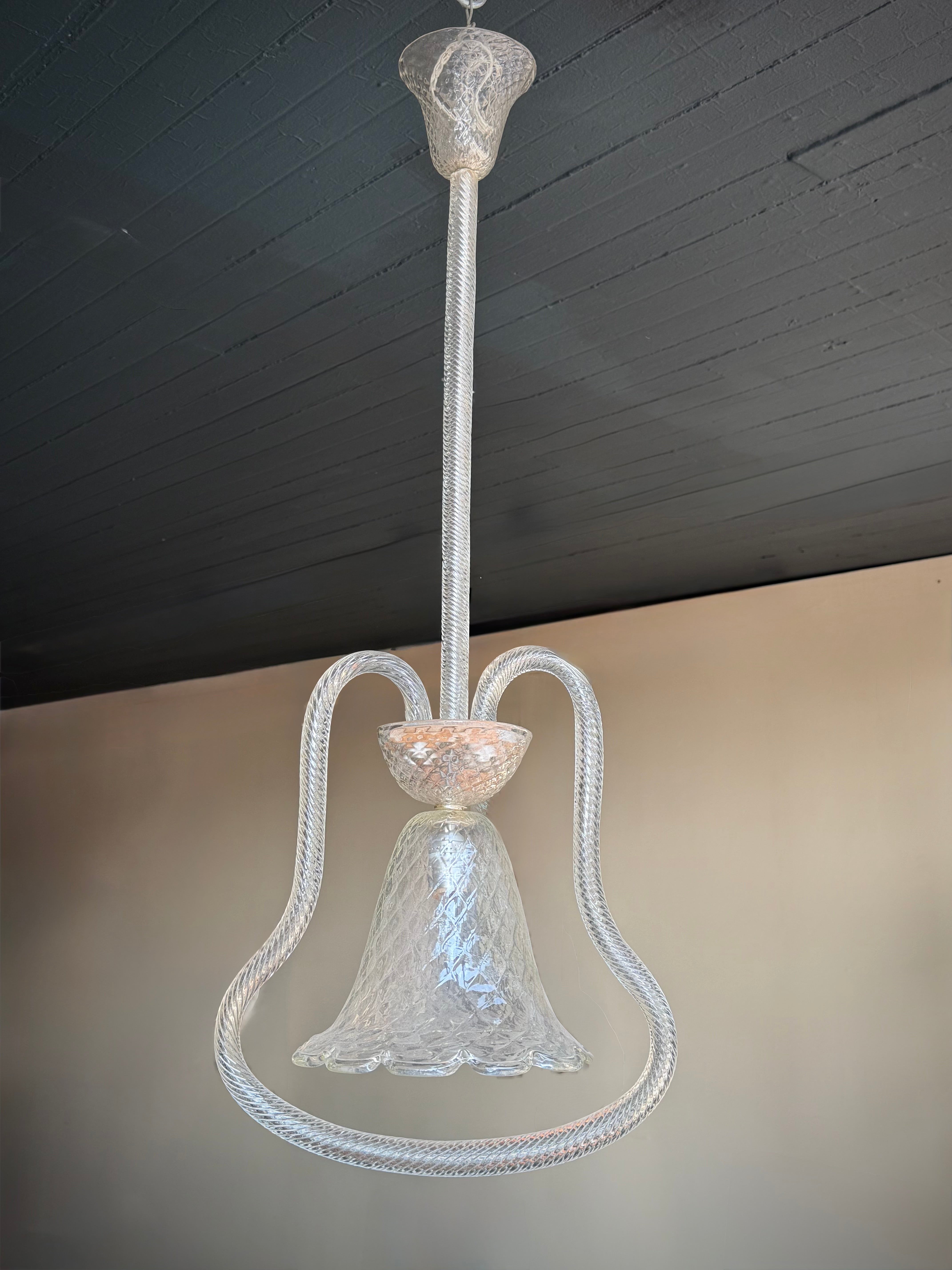 Italian Murano Glass Chandelier by Barovier & Toso c. 1950