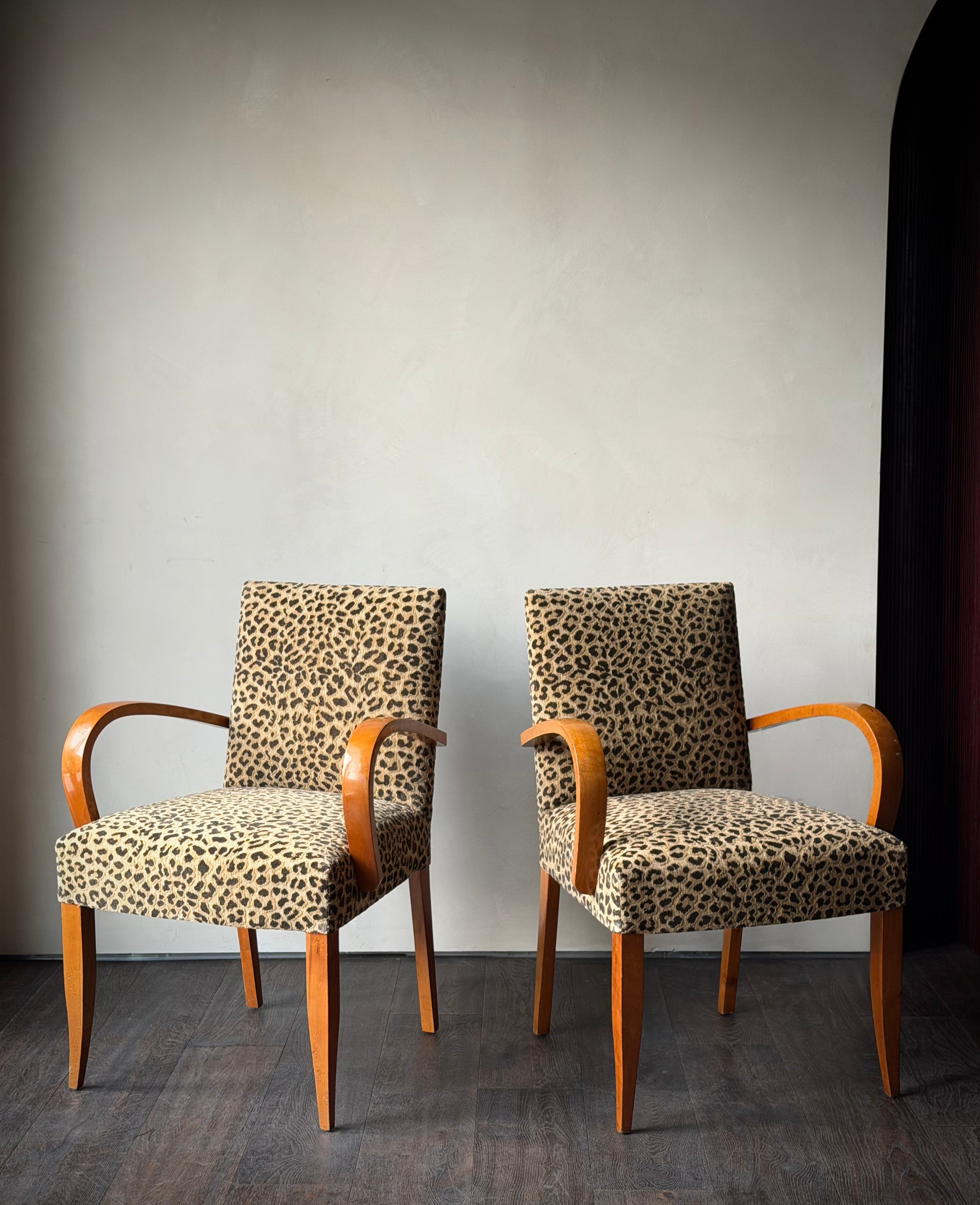 Deco Arm Chairs, Pair