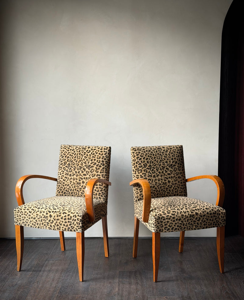 Deco Arm Chairs, Pair