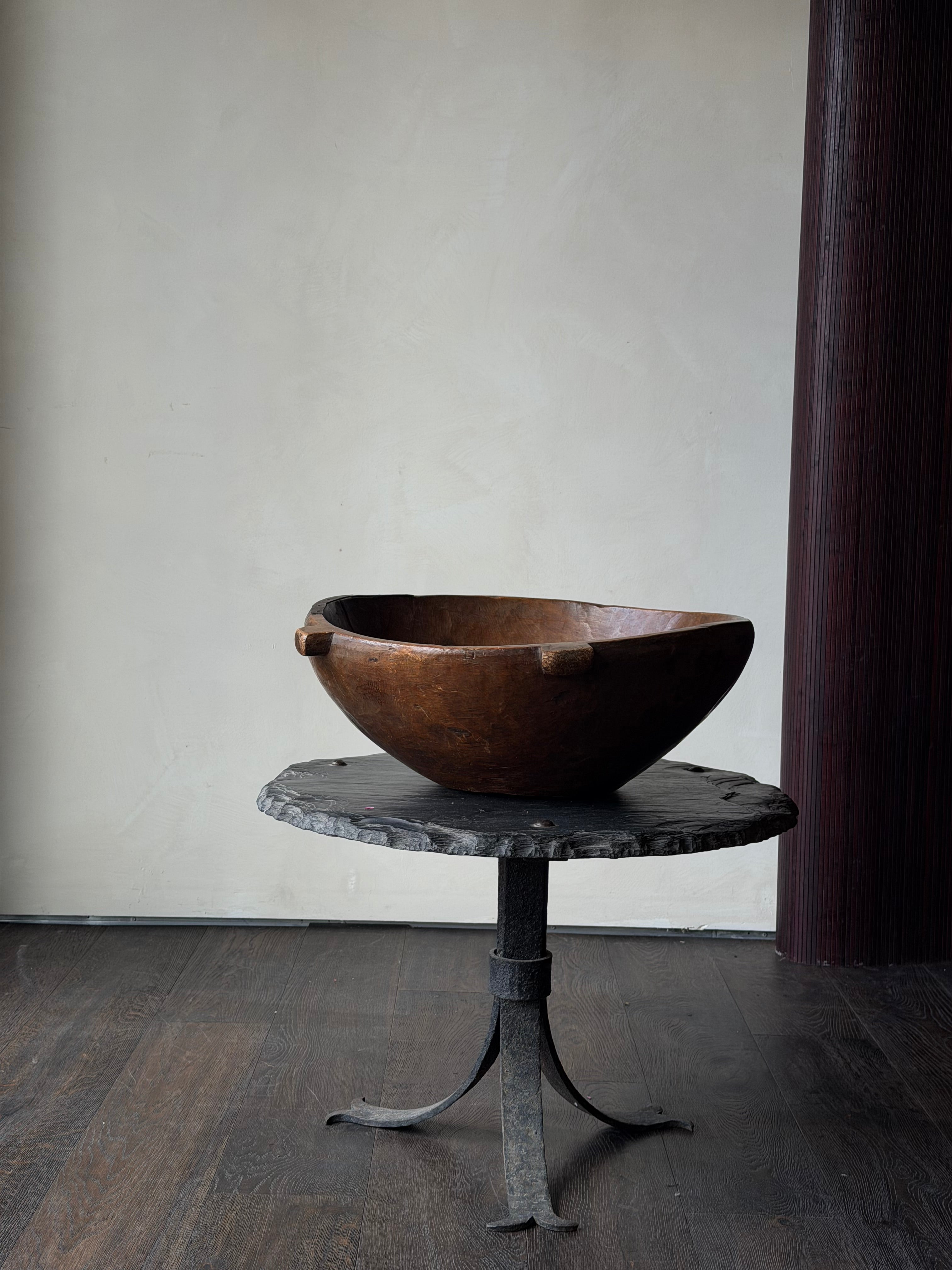 Large Antique Hand Carved Bowl