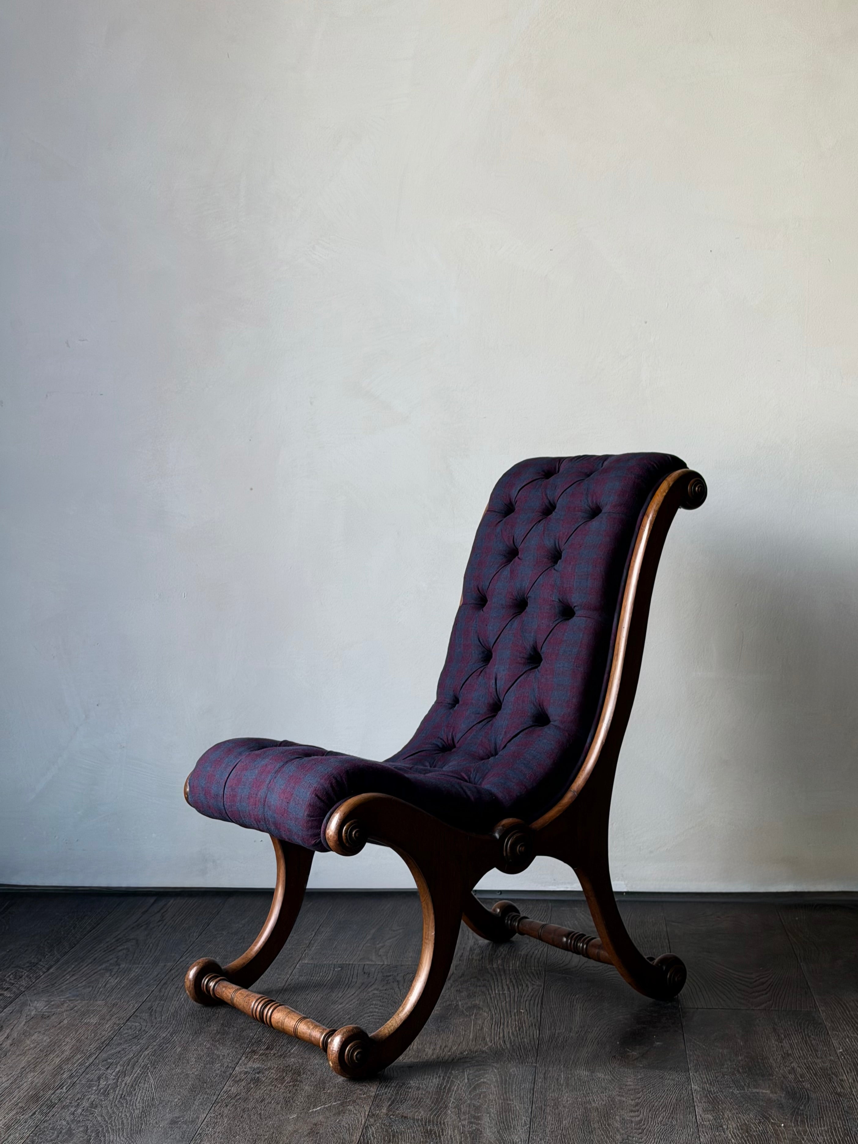 Mid 19th Century English Slipper Chair