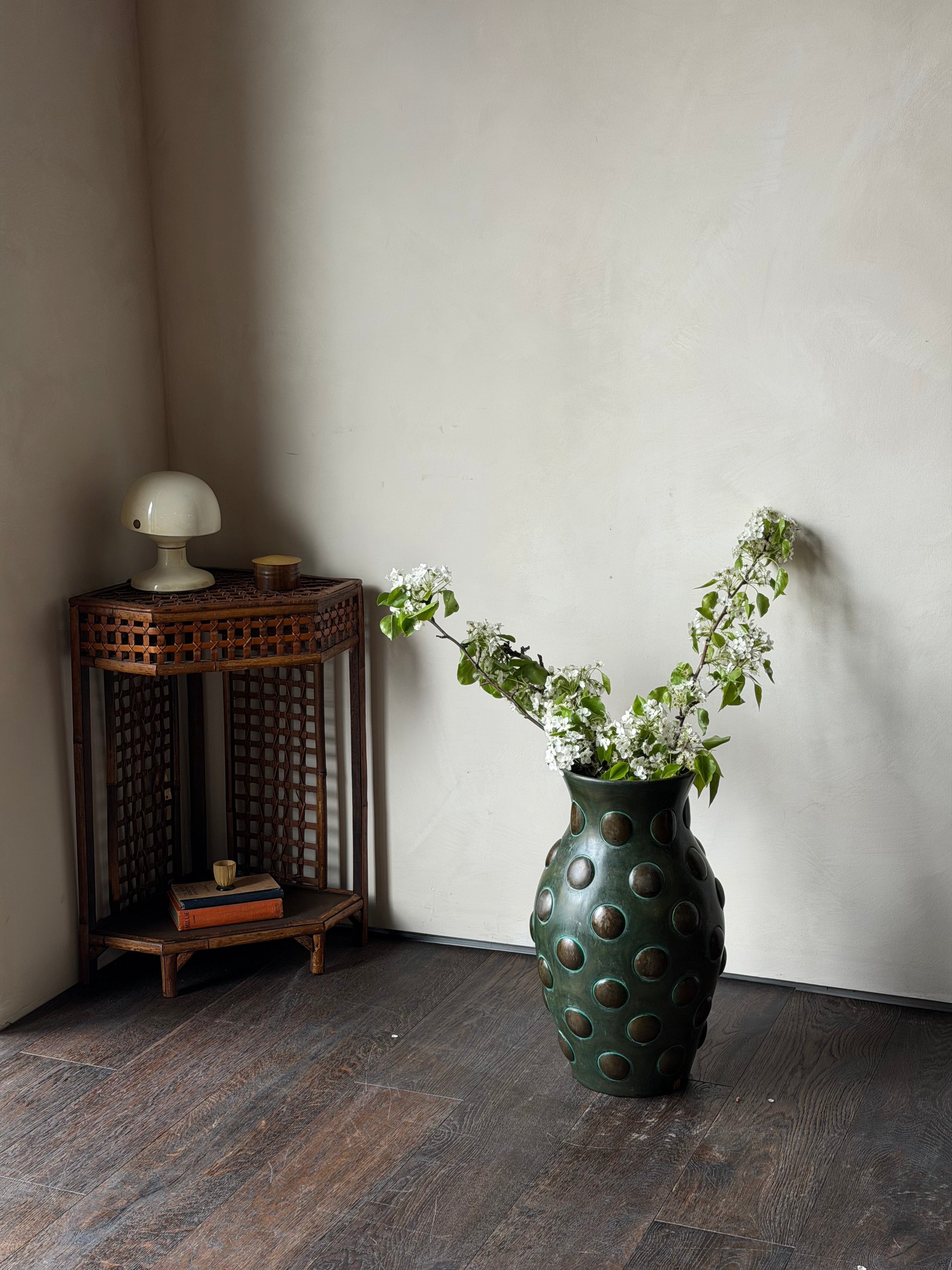 Caned Corner Console