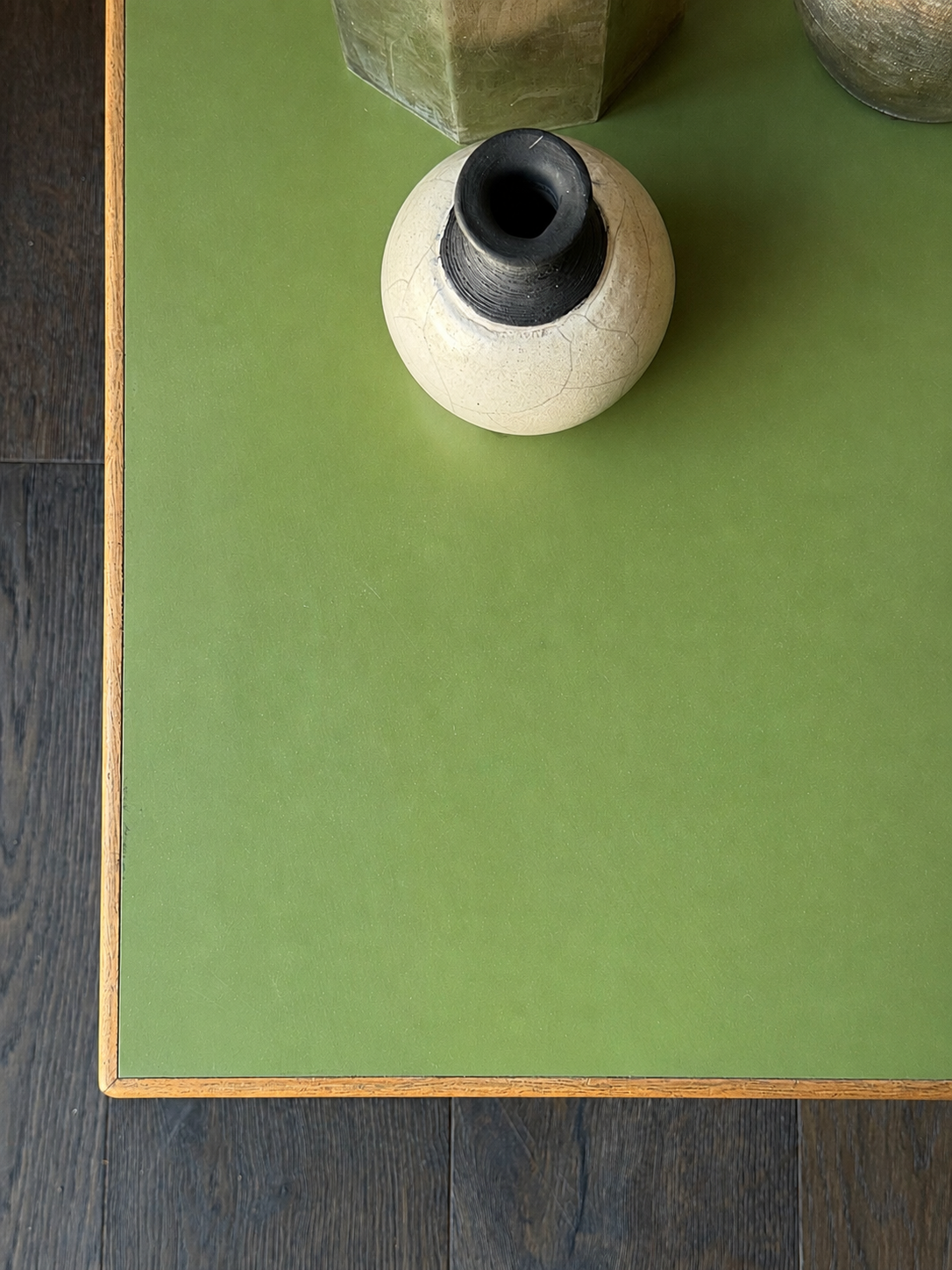 Low Green Coffee Tables, Pair