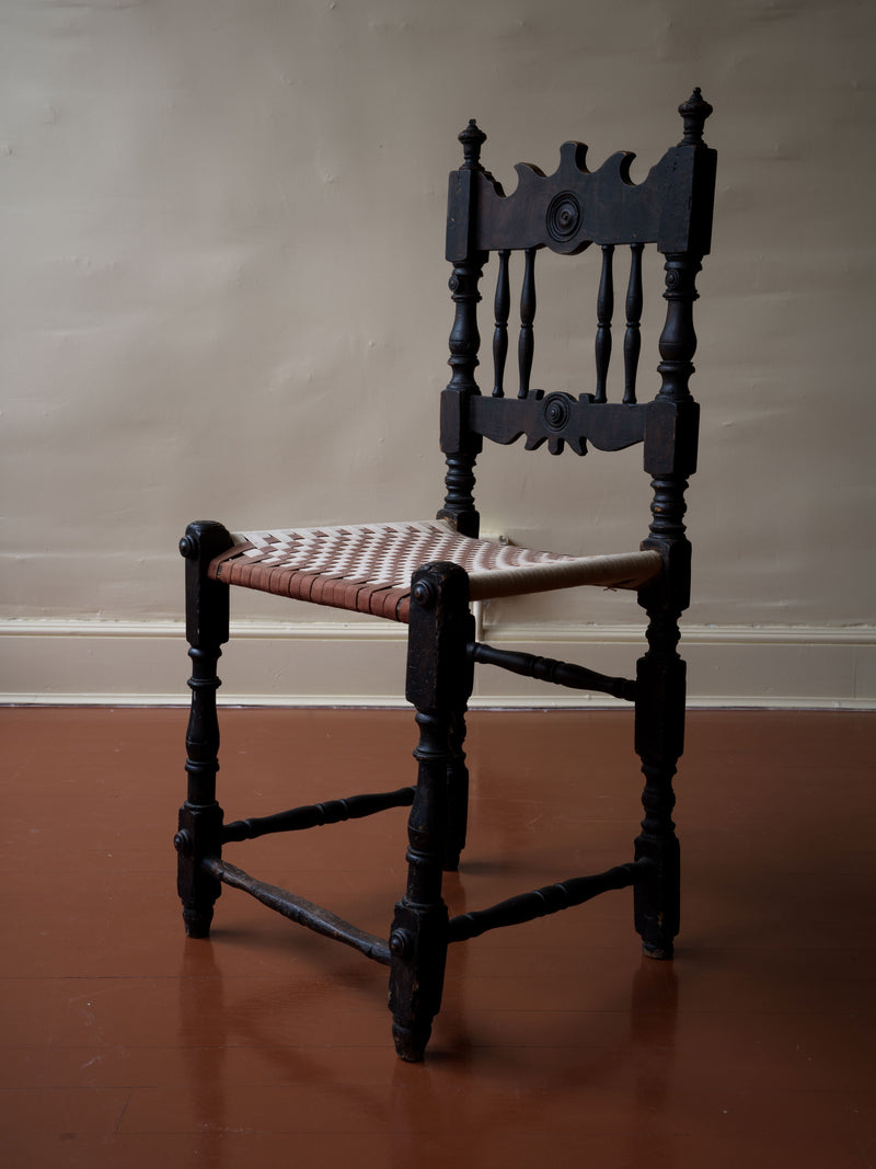 Antique Italian Carved Wood Side Chair