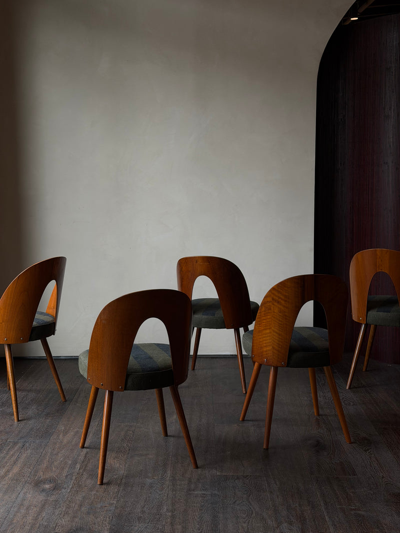 Sculpted Italian Dining Chairs, Six