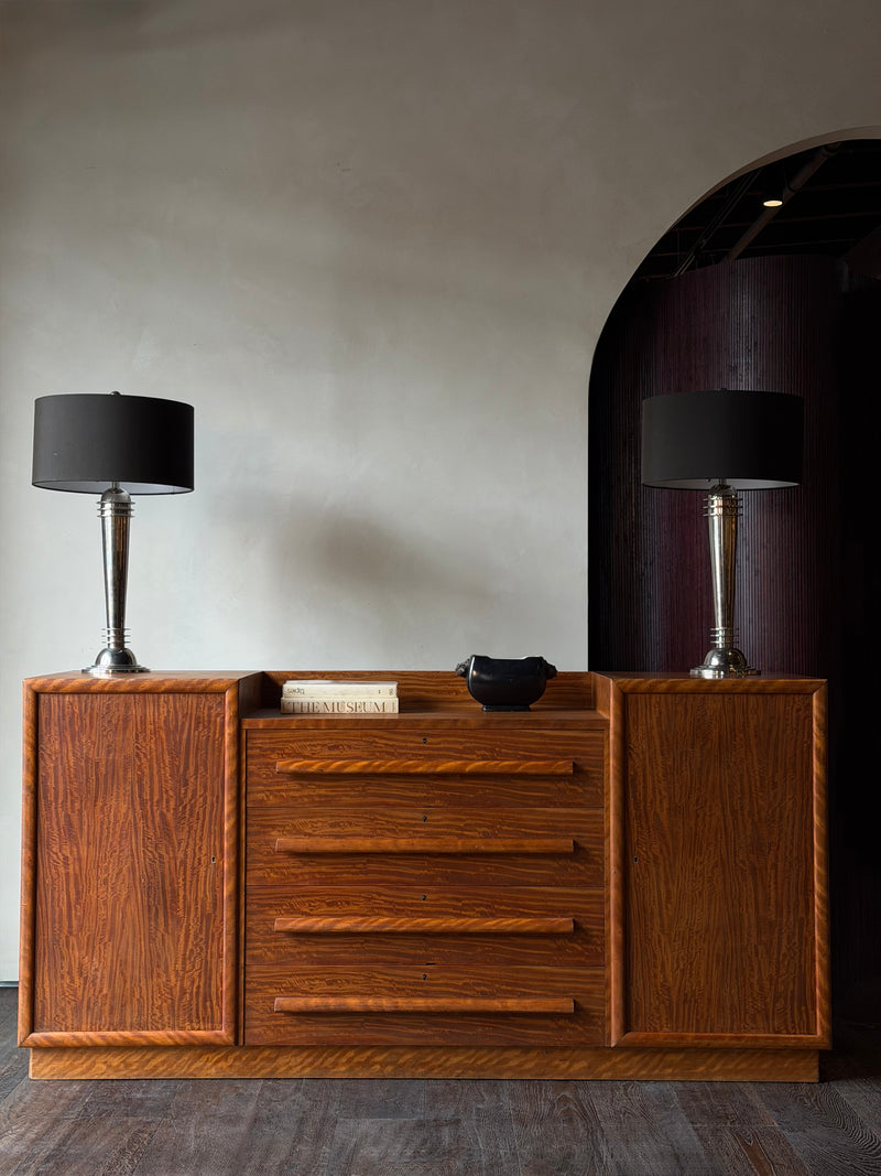 Flame Walnut Veneer Sideboard