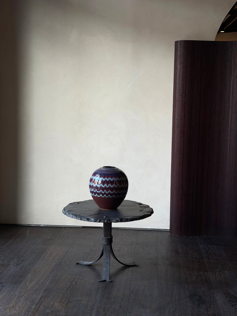 Purple and Blue Glazed Vase