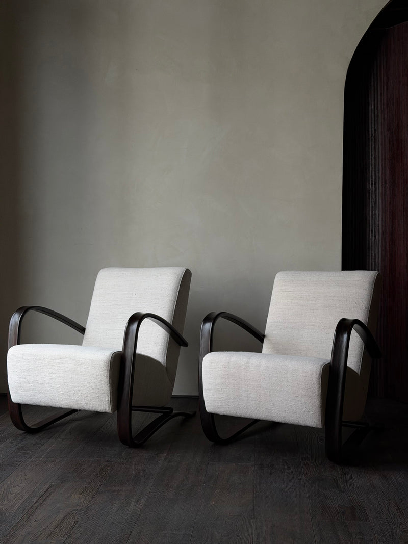 Jindřich Halabala Lounge Chairs, Pair