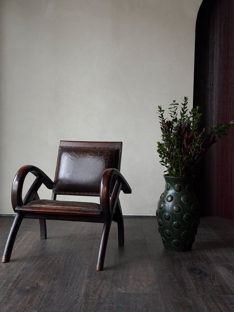 Walnut Campaign Folding Armchair