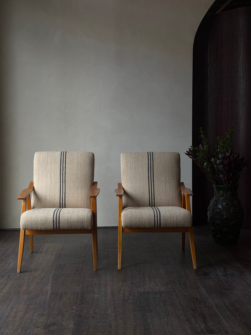 Mid-Century Lounge Chairs, Pair