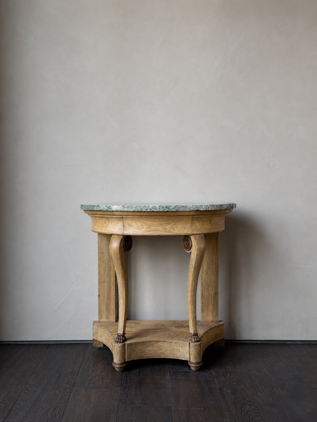 19th Century Marble Demi Lune Console Table