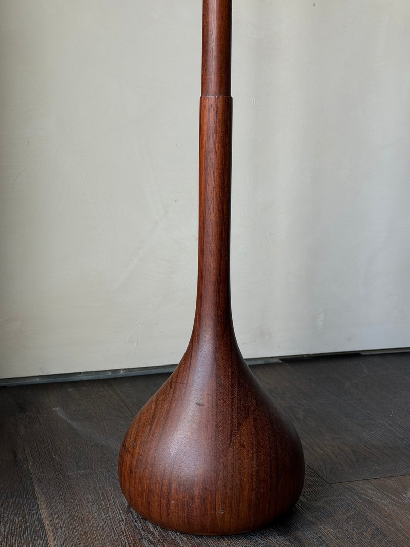 Midcentury Modern Danish Teak Teardrop Floor Lamp