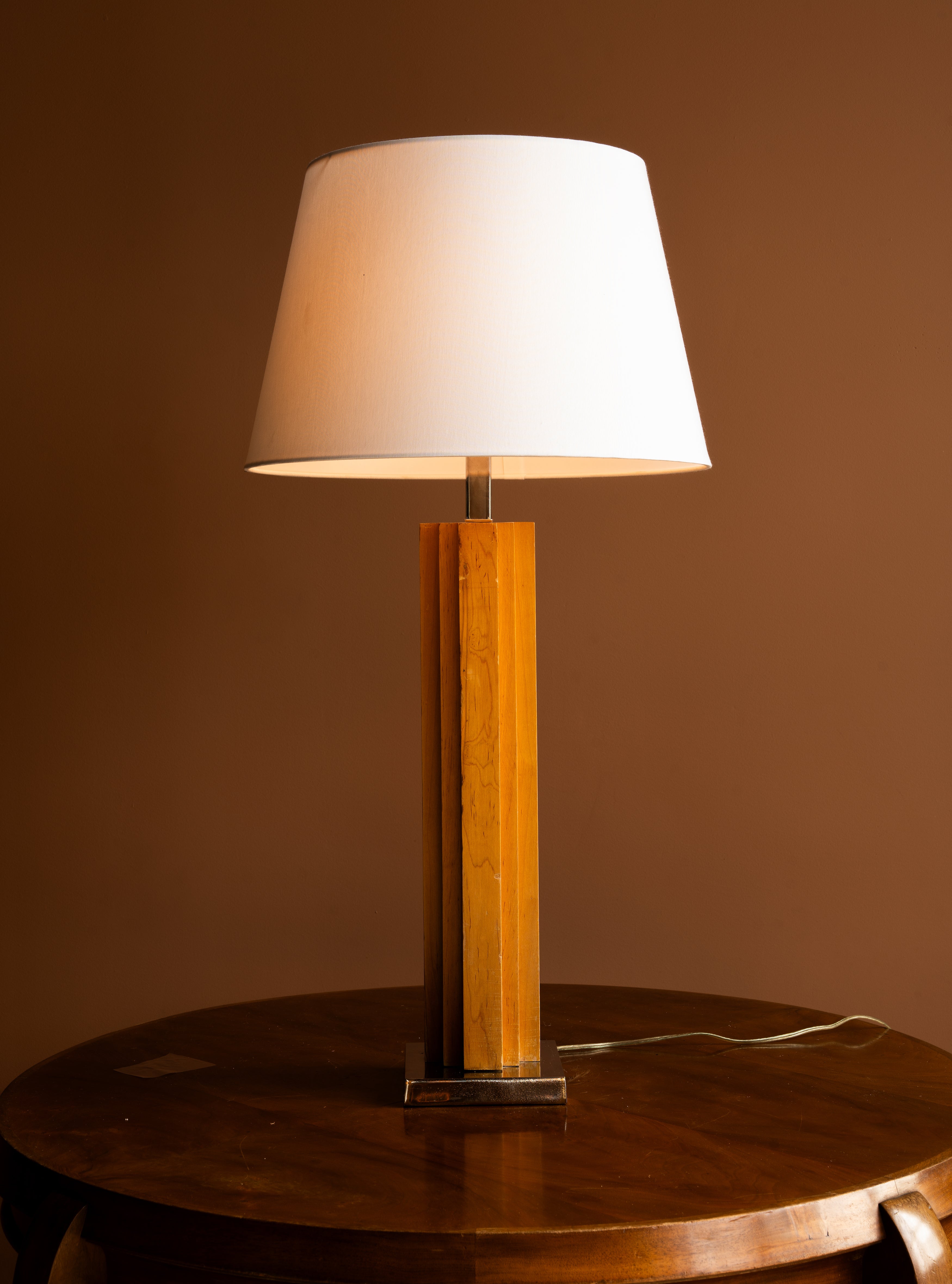 Art Deco Maple Table Lamp