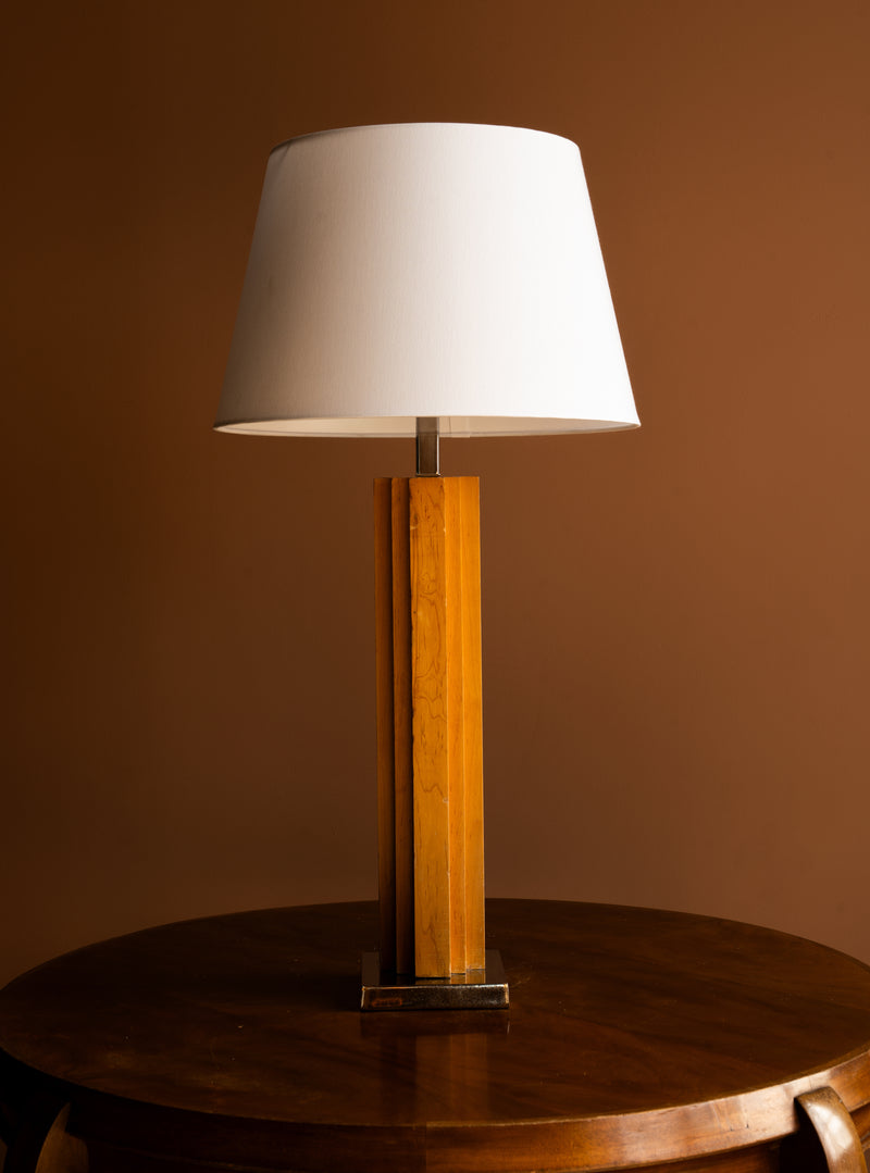 Art Deco Maple Table Lamp