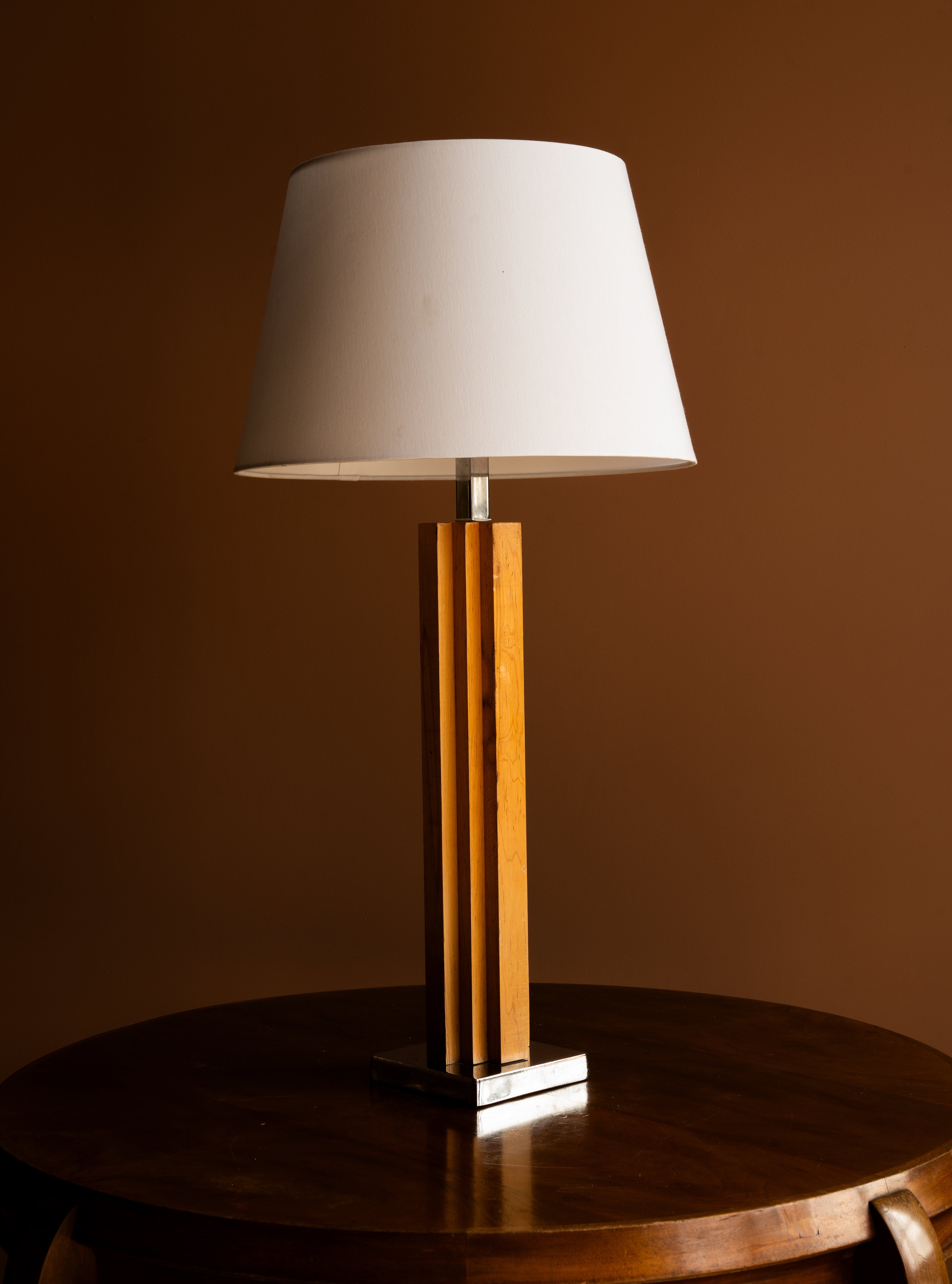 Art Deco Maple Table Lamp