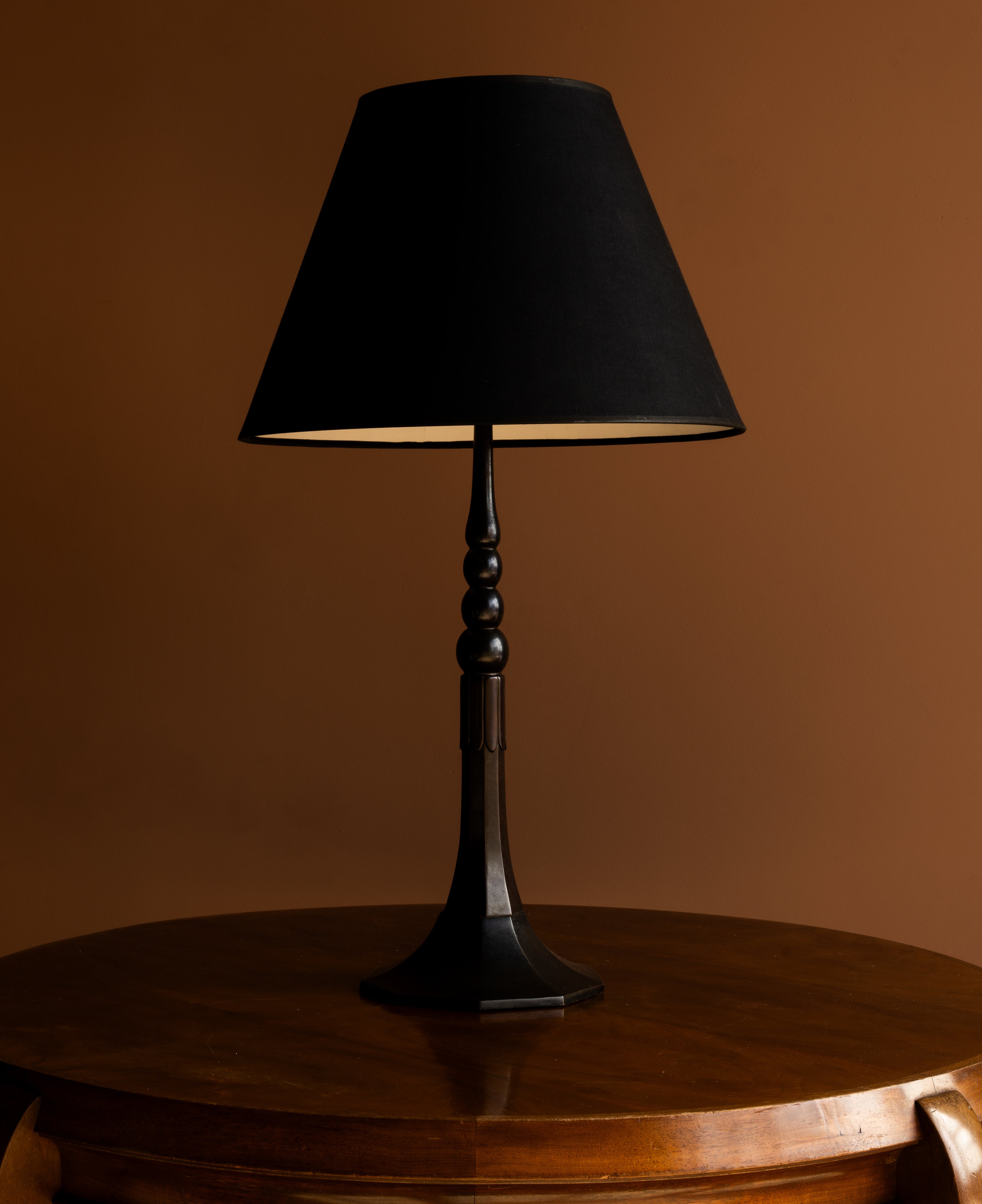 Art Deco Style Bronze Table Lamp