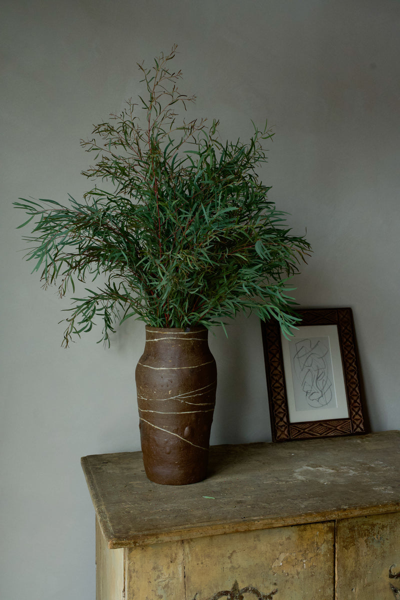 Carved Wood Frame with Abstract Drawing