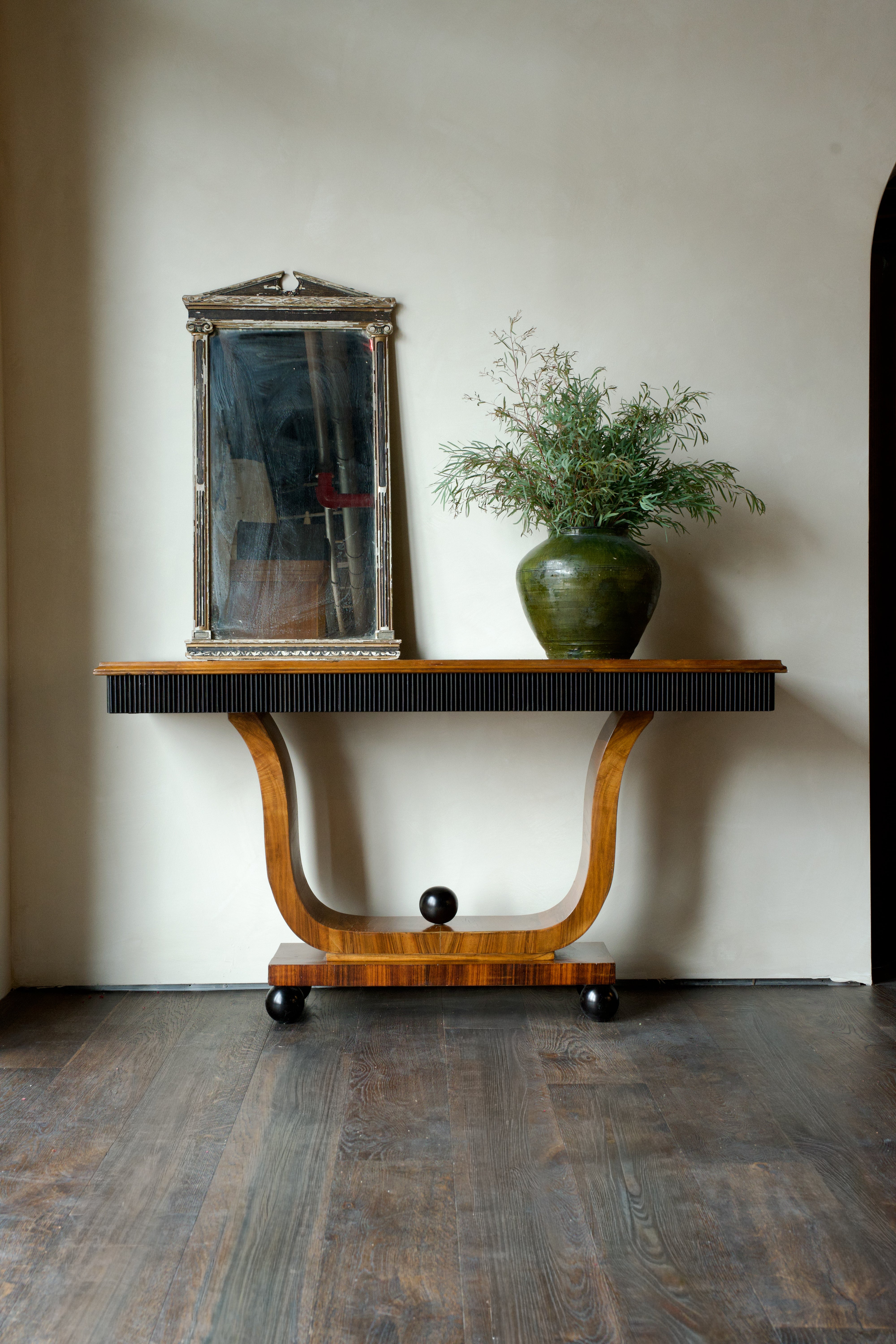 French Painted Trumeau Mirror