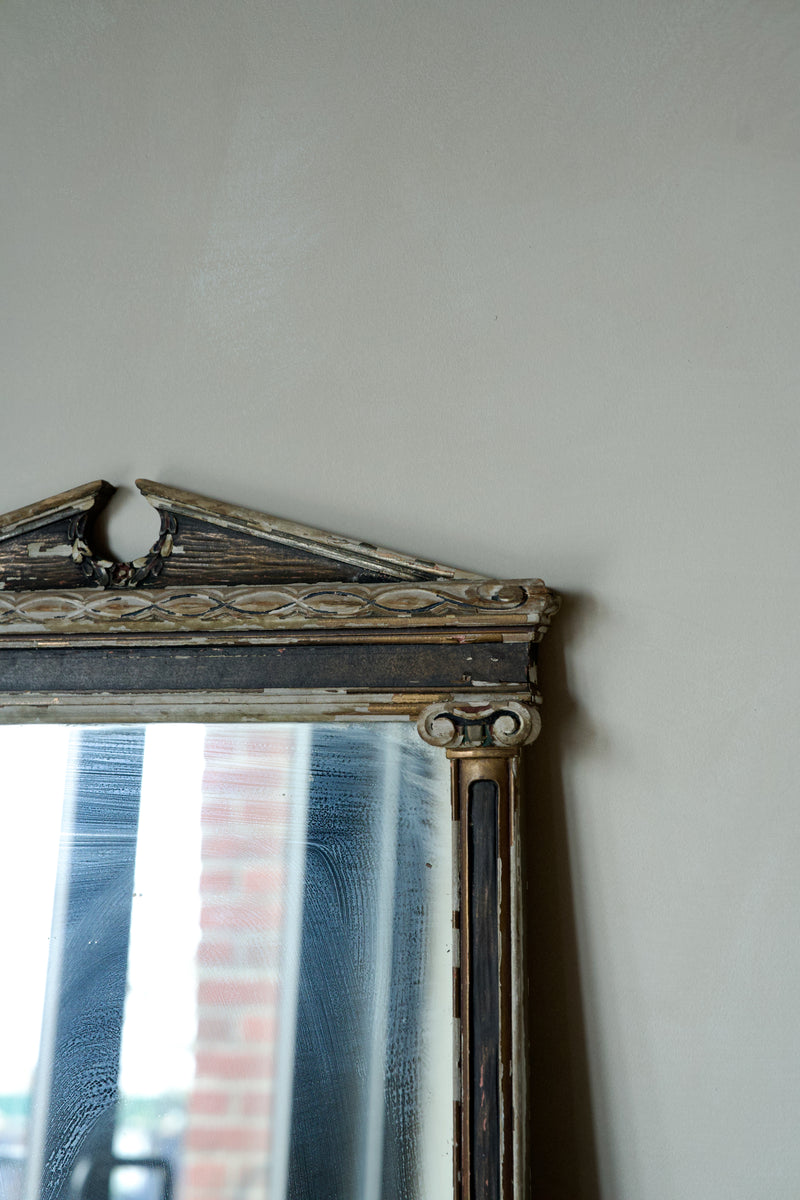 French Painted Trumeau Mirror