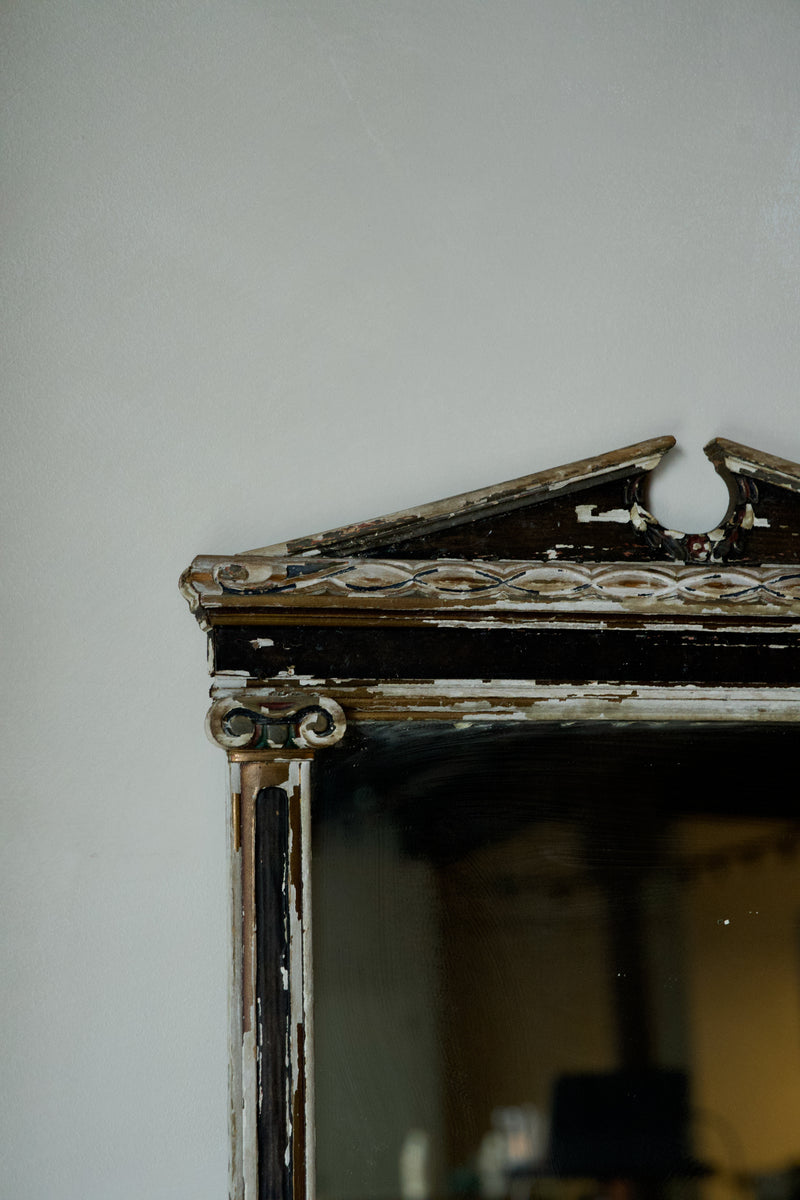 French Painted Trumeau Mirror