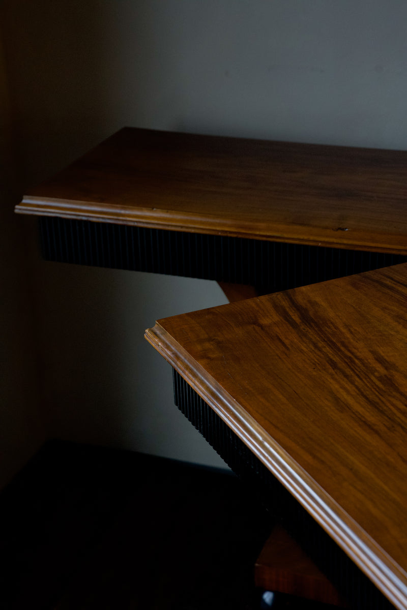 Pair of Art Deco Walnut Console Tables