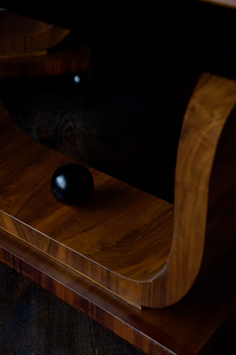 Pair of Art Deco Walnut Console Tables
