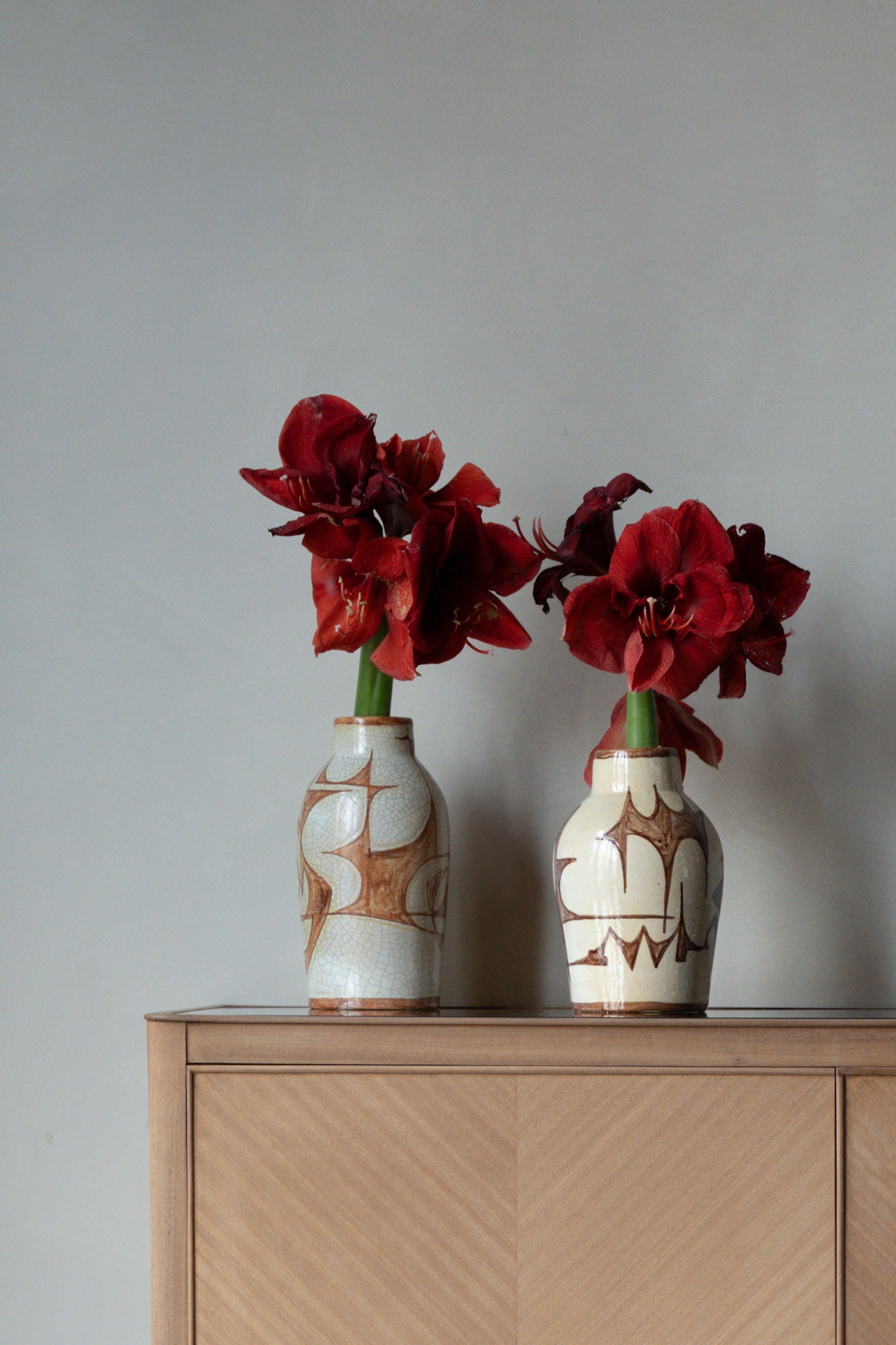 Early Midcentury Geometric Vases