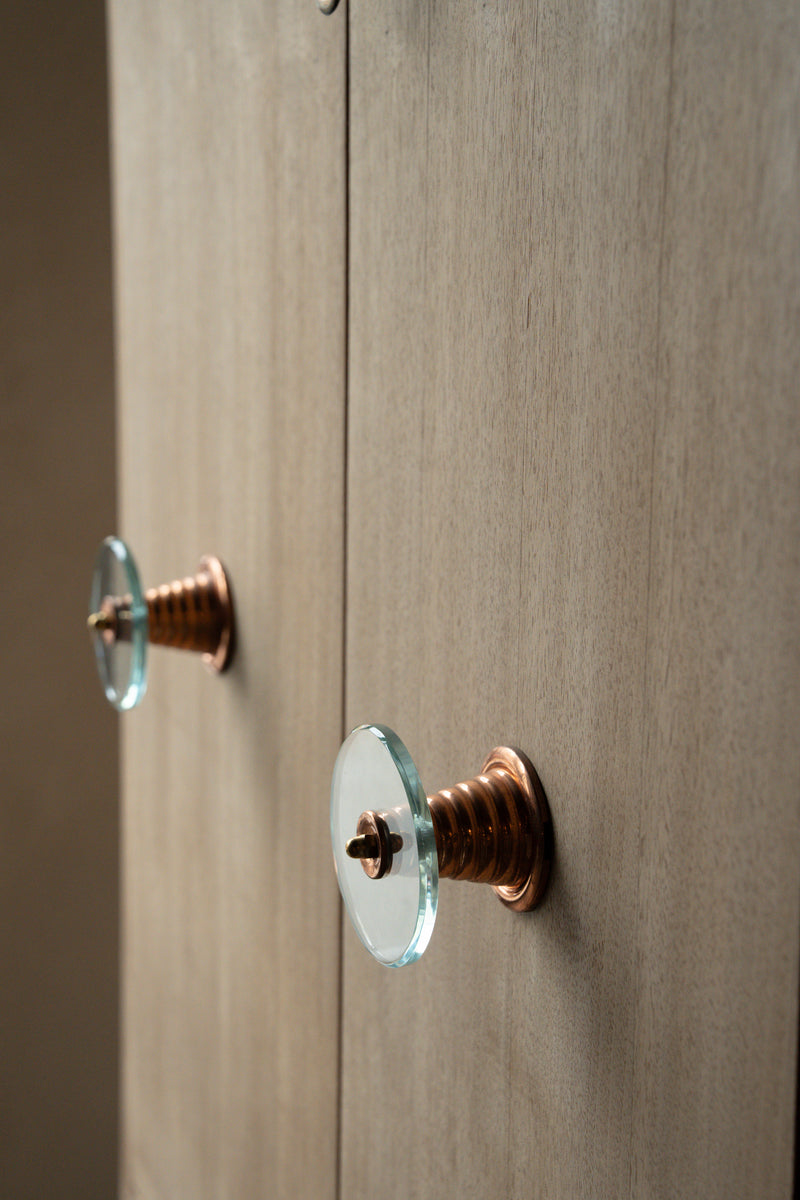 Italian Midcentury Oak Bar Cabinet