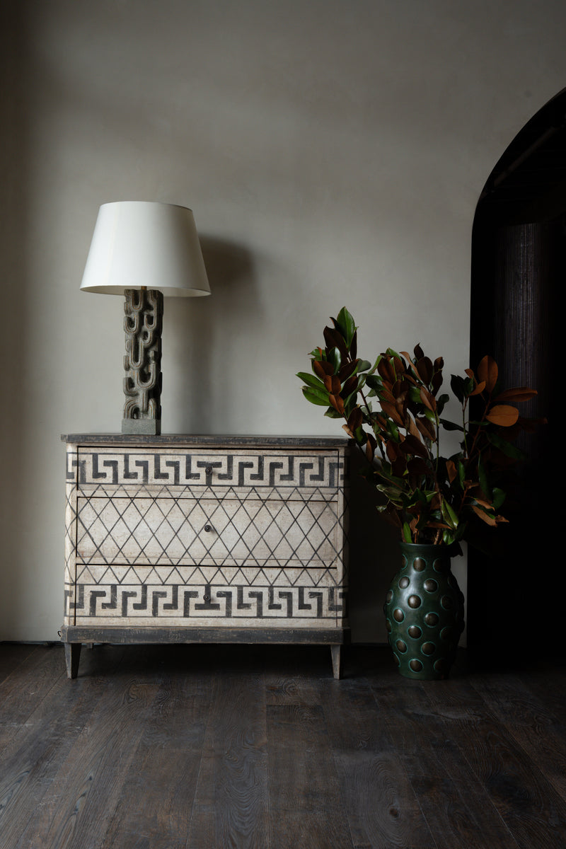 Midcentury Brutalist Chalk Lamp