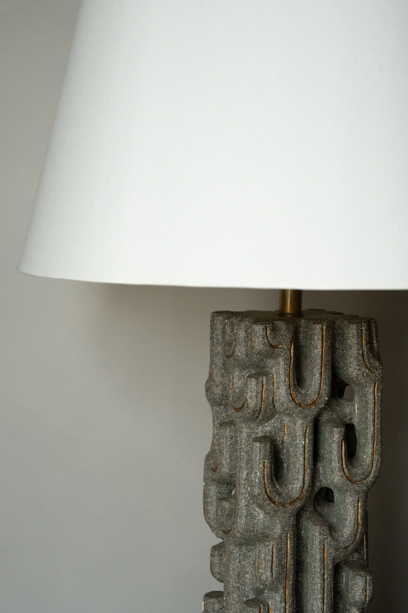 Midcentury Brutalist Chalk Lamp