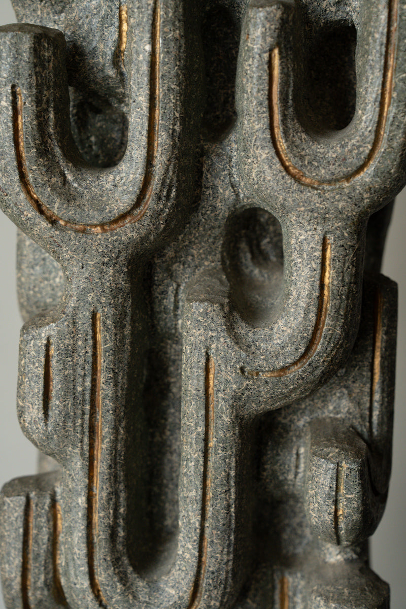 Midcentury Brutalist Chalk Lamp