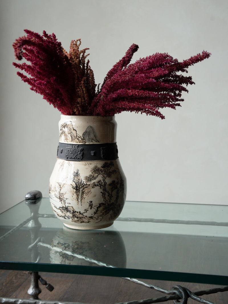 Hand-Painted Ceramic Landscape