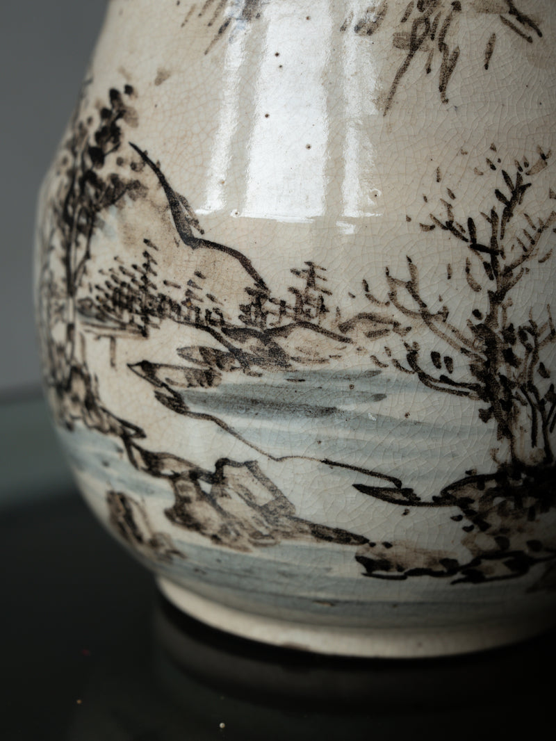 Hand-Painted Ceramic Landscape