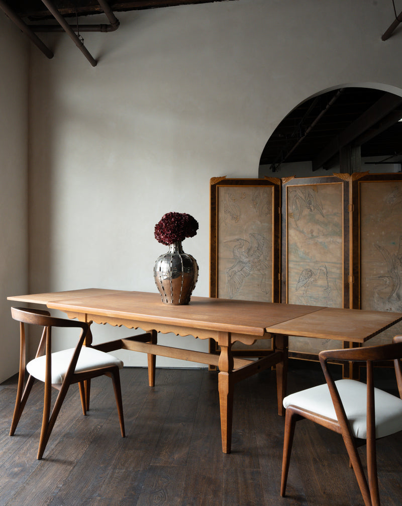 Extendable Oak Dining Table in the style of Henning Kjaernulf