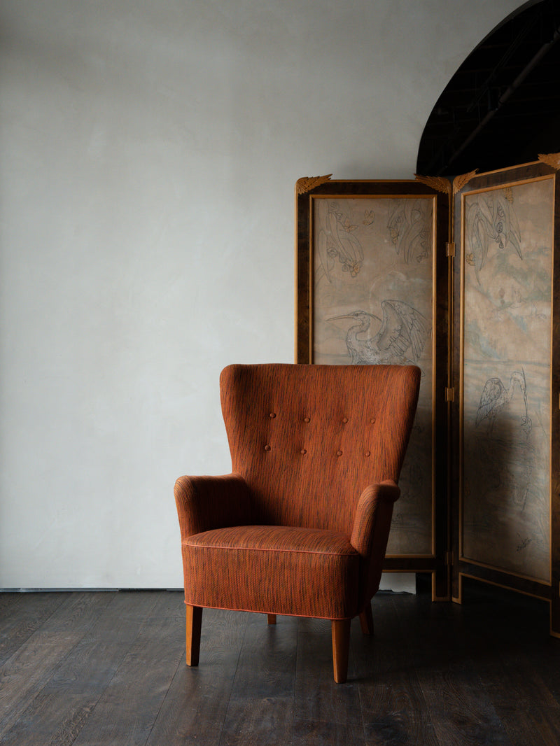 Highback Lounge Chair by Hvidt & Molgarrd-Nielsen for Fritz Hansen, c. 1940