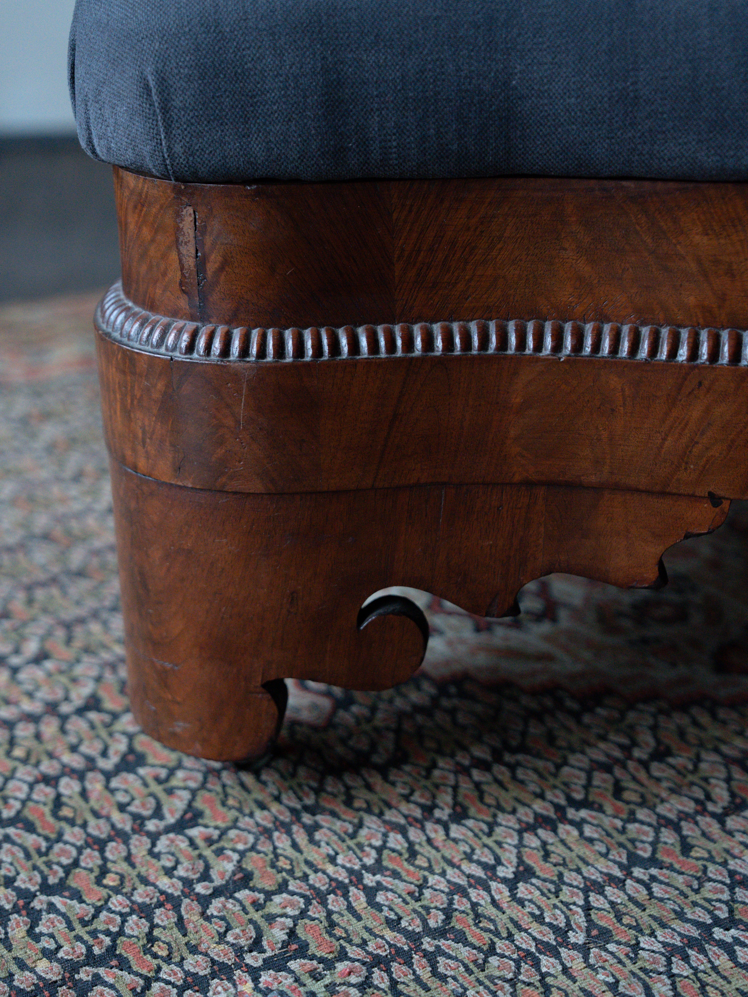 Walnut Stool, c.1830
