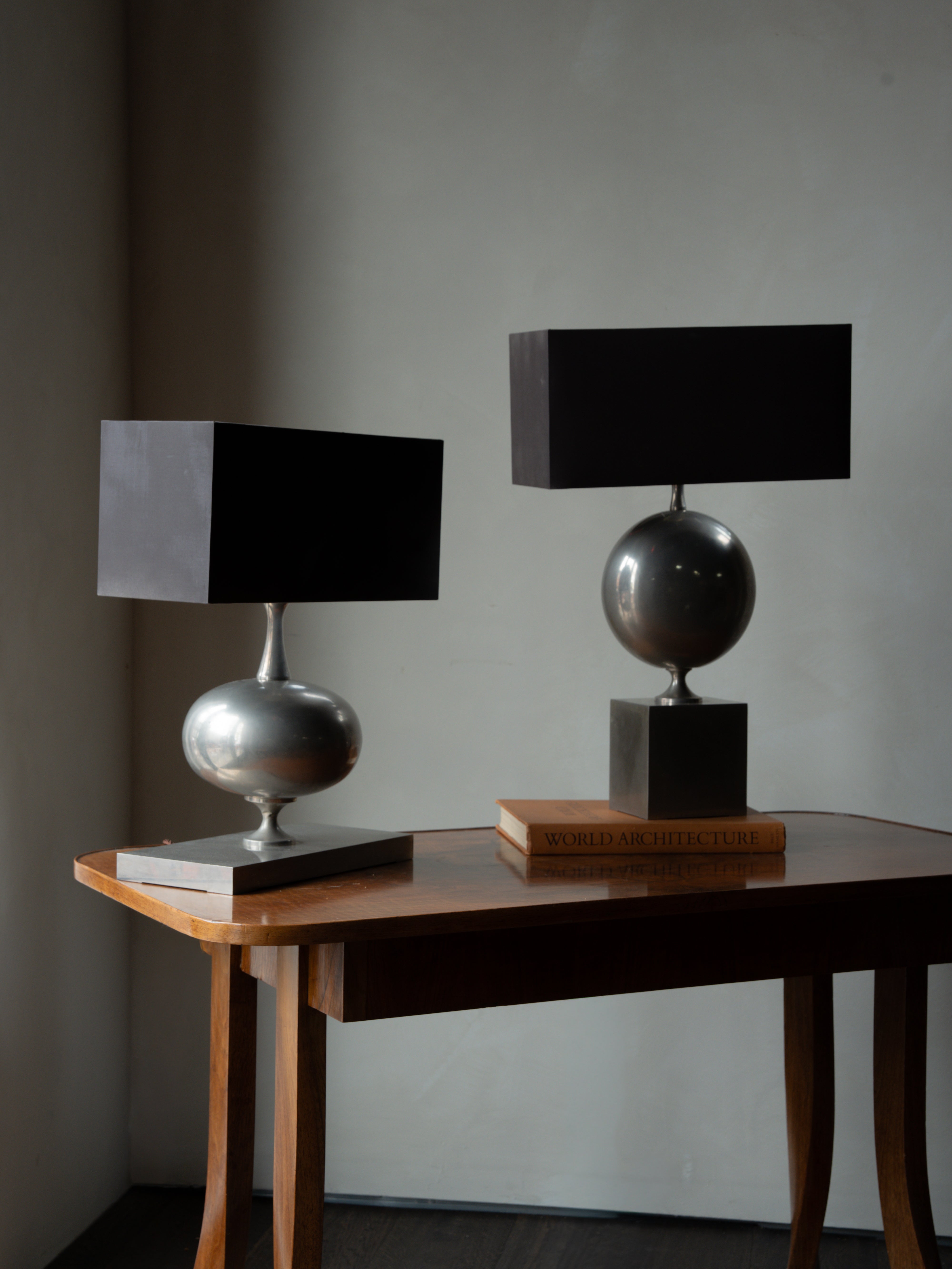 Sculptural Metal Table Lamp