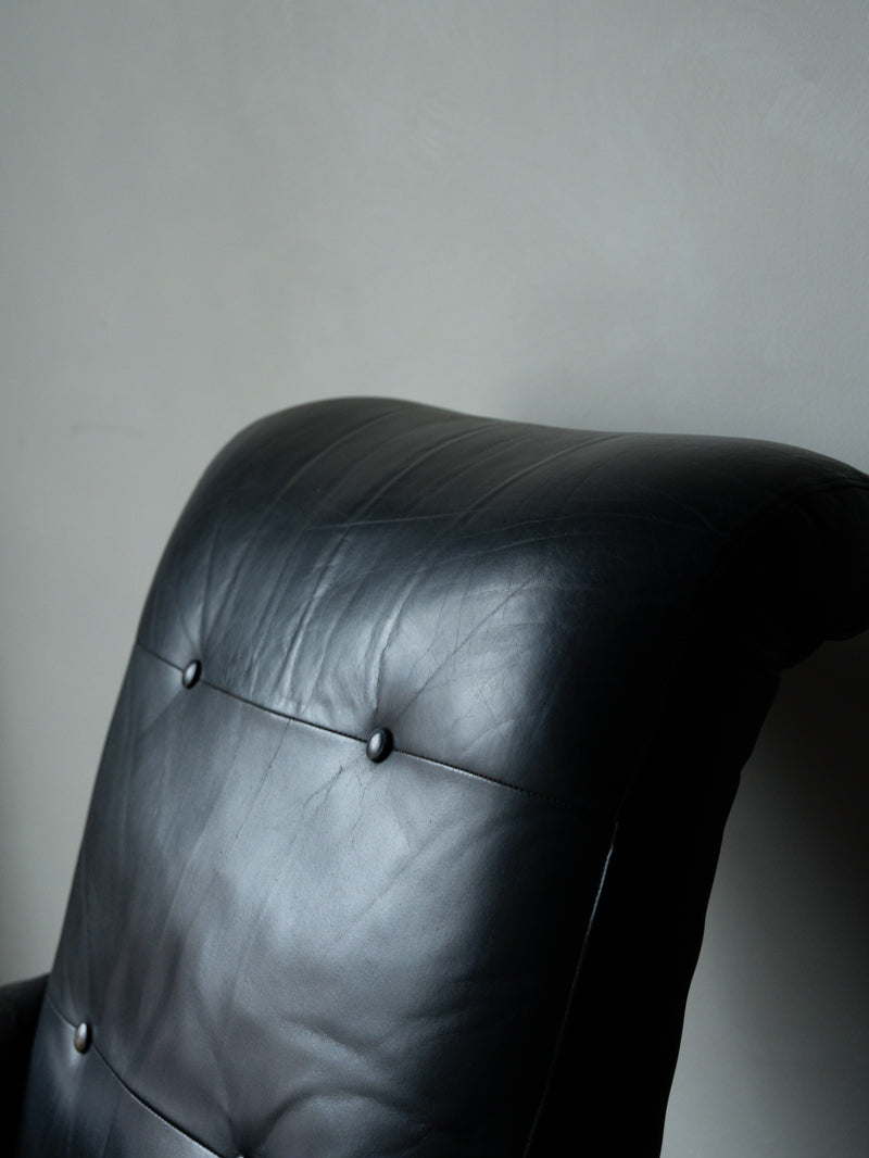 Danish Leather Armchair in the style of Frits Henningsen, c. 1960
