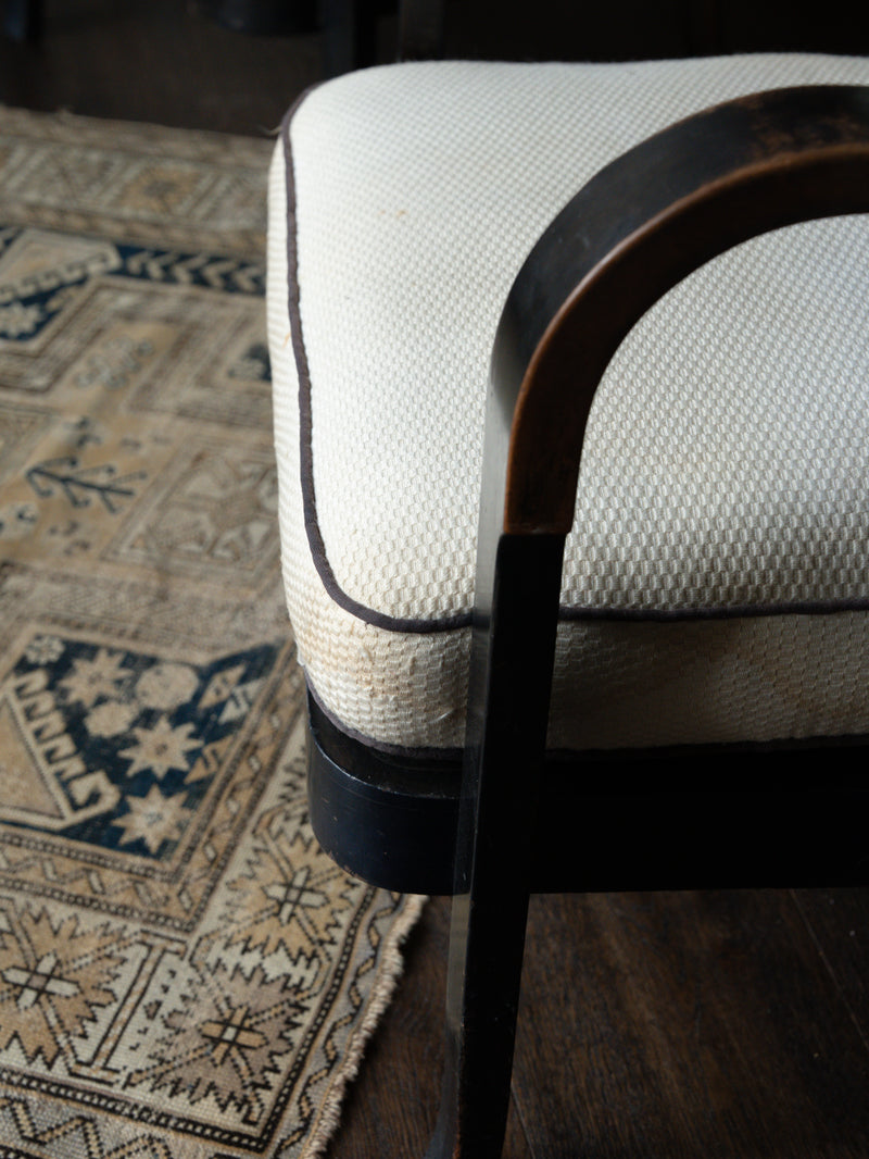 Rare Early 20thc Hand-Caned Chair and Sofa Set