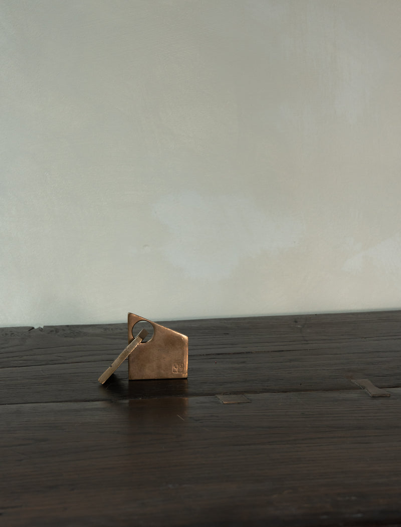 Brass Sculptural Object with Pivoting Arm