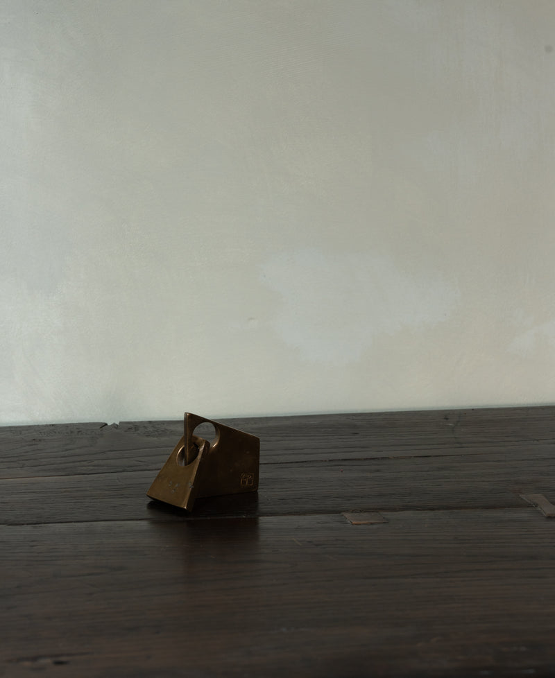 Brass Sculptural Object with Pivoting Arm