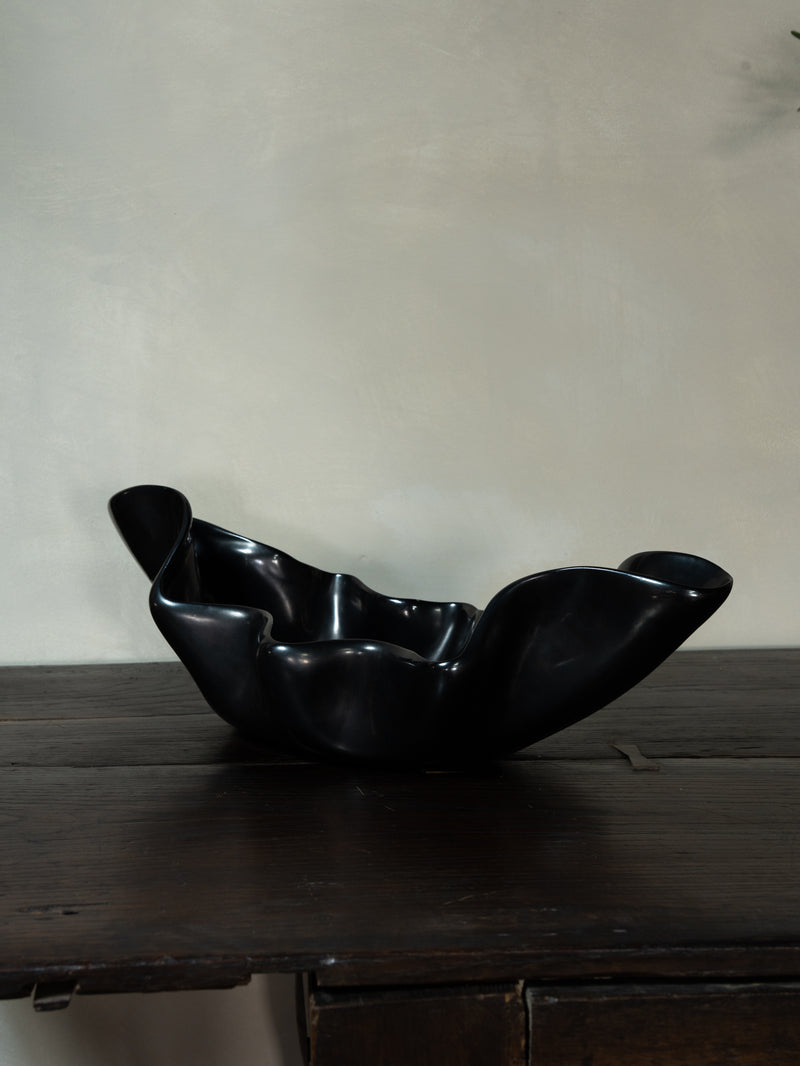 Black Sculptural Bowl, c. 1980