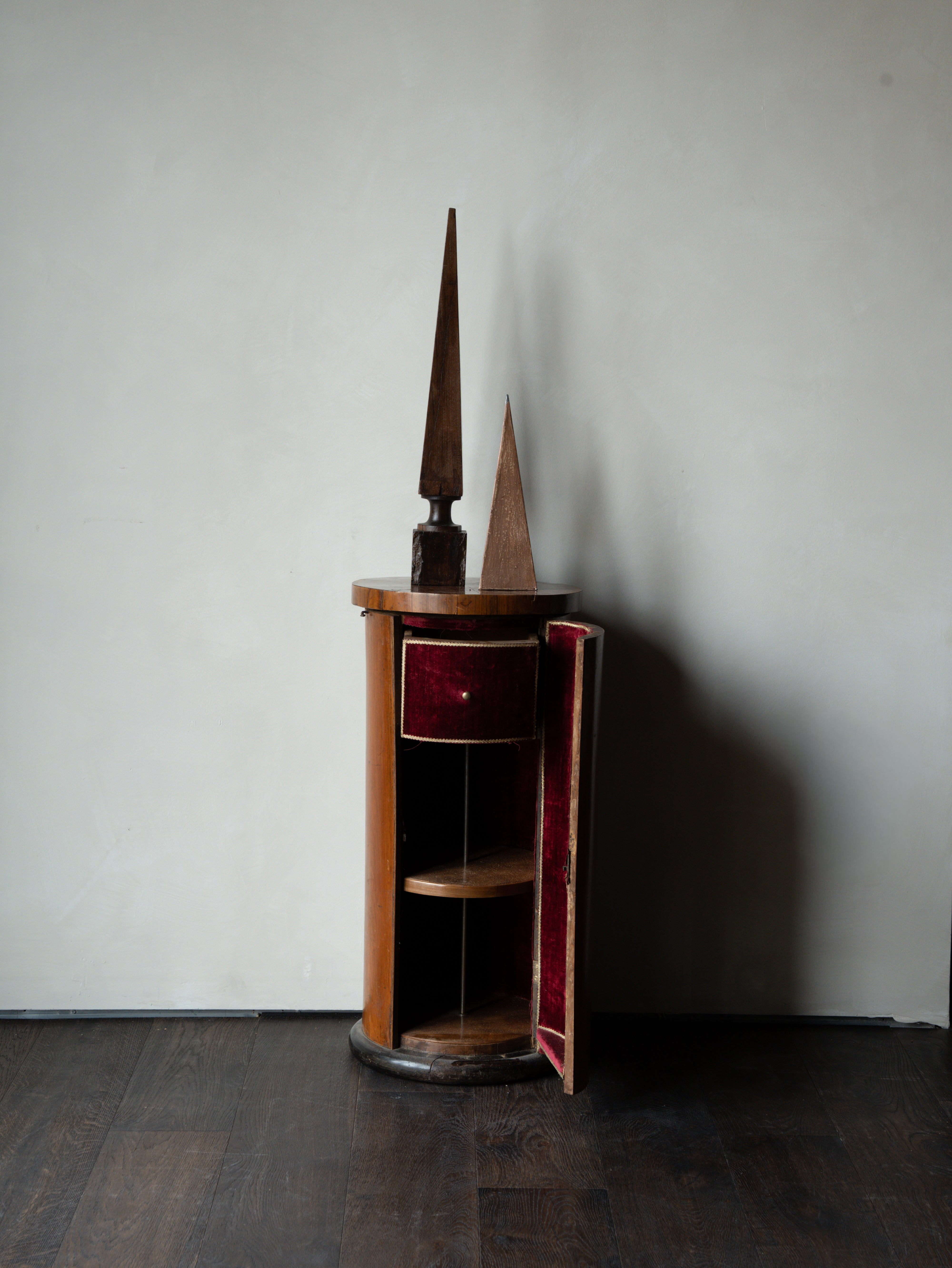 Cylindrical Wooden Display Stand