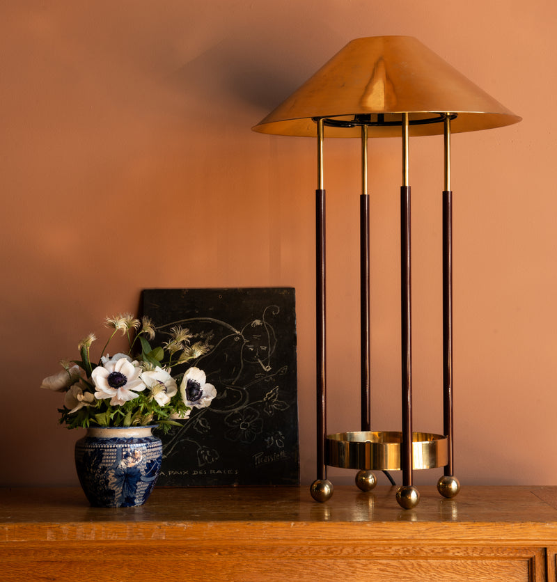 Vintage Art Deco Brass Table Lamp