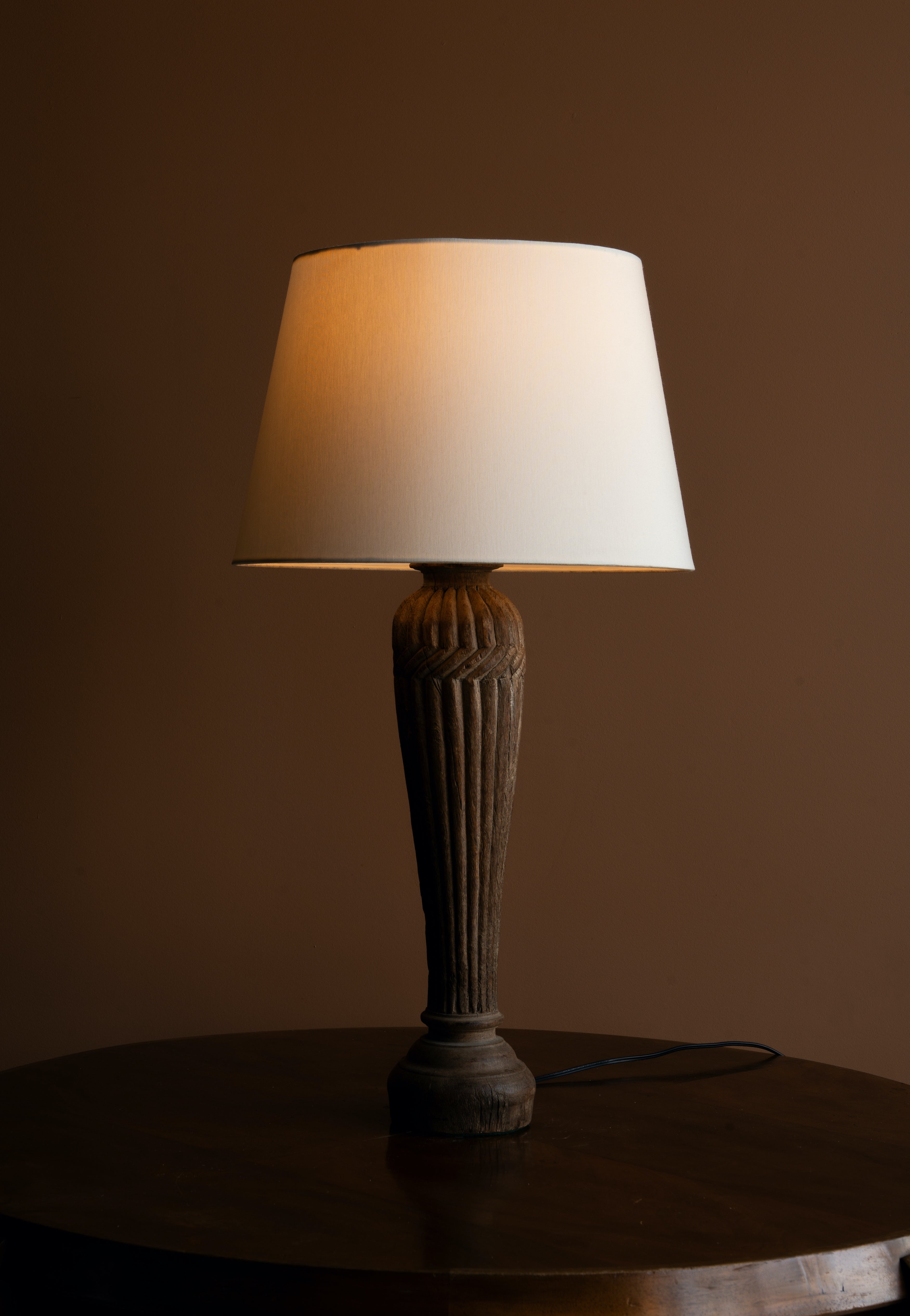 Carved Table Lamp
