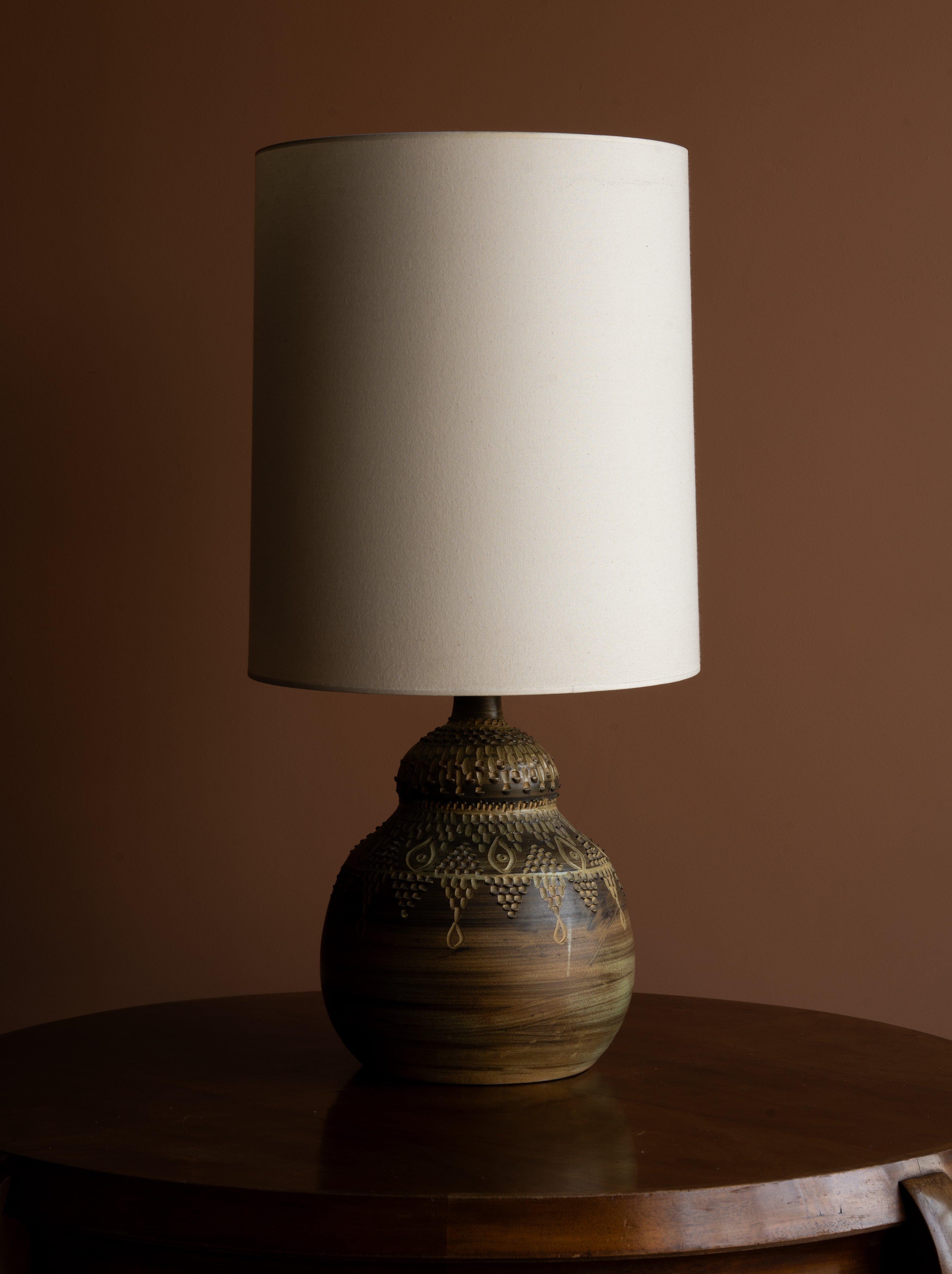 Vintage Hand Thrown Ceramic Lamp