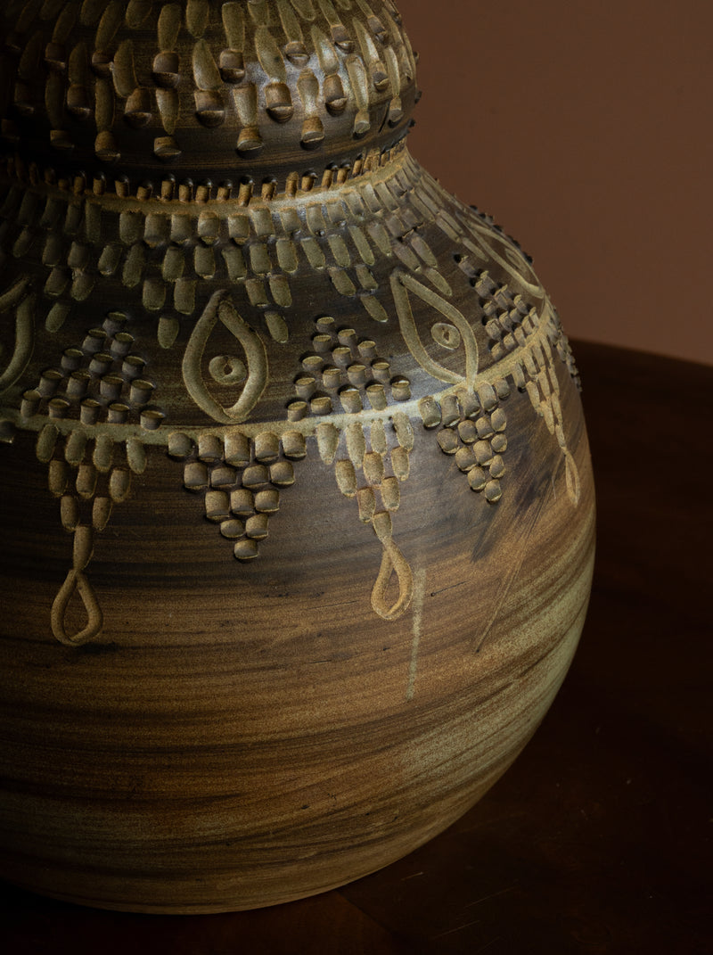 Vintage Hand Thrown Ceramic Lamp