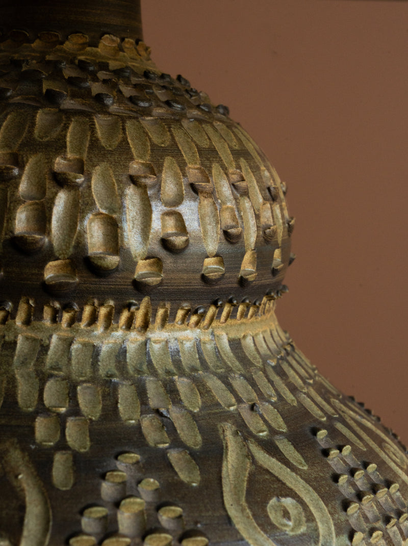 Vintage Hand Thrown Ceramic Lamp