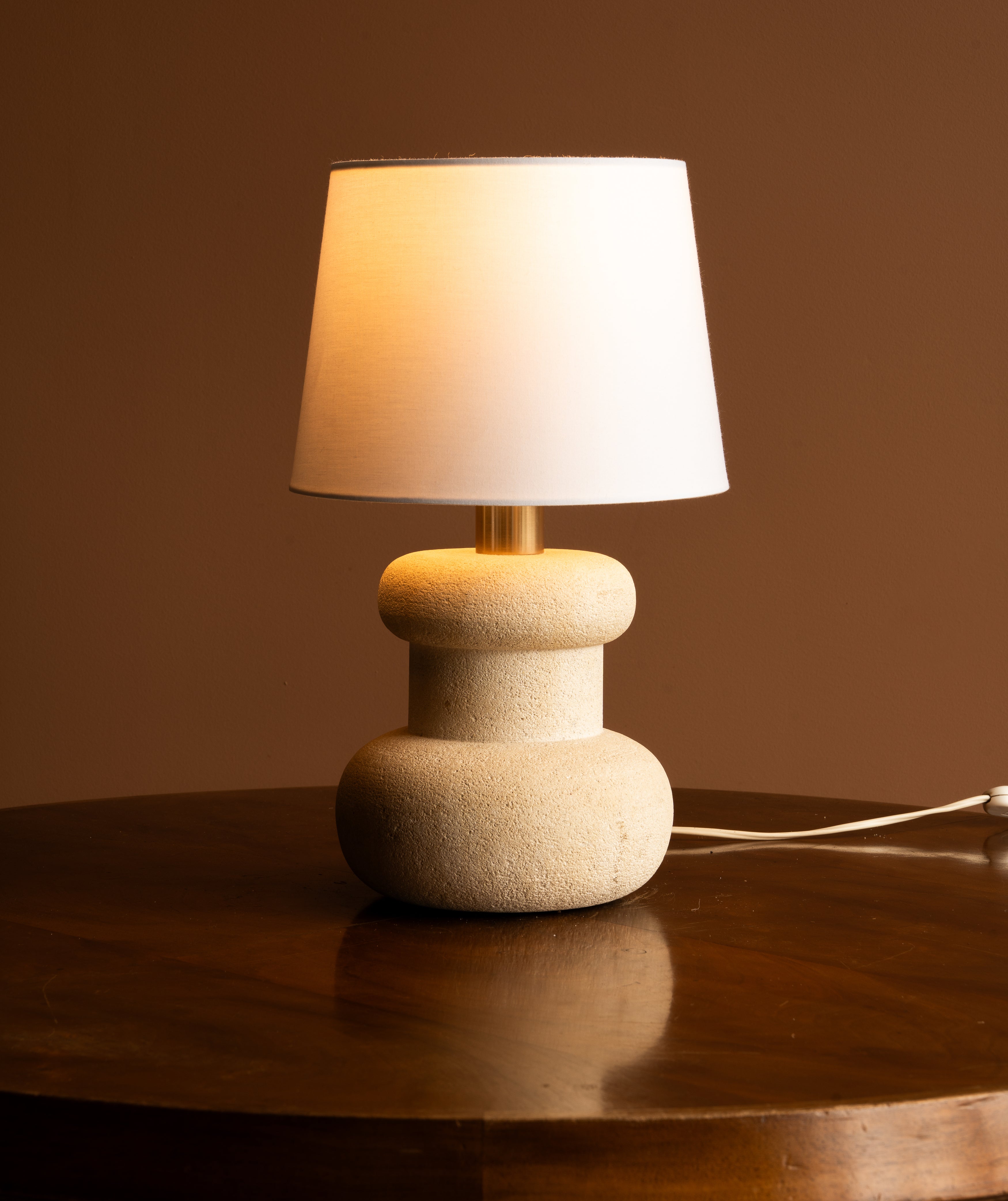 Early 20th Century Limestone Table Lamp