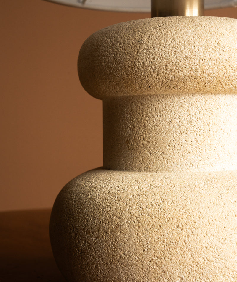 Early 20th Century Limestone Table Lamp